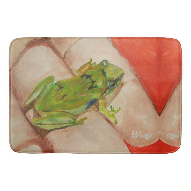 Tiny Tropical Frog Badematte (Vorderseite)