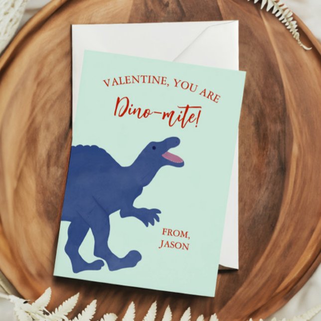 Tiny Valentine, You're Dino-mite Dinosaur Mitteilungskarte (Von Creator hochgeladen)