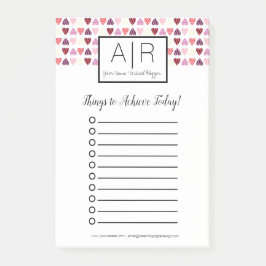 Tiny Valentinstag Gemustert Hearts Post-it Klebezettel