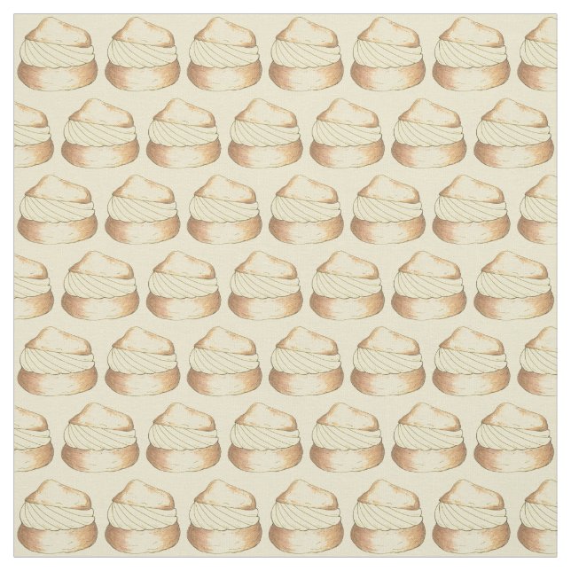 Tiny Vanilla Cream Puff Konditorei Dessert Backwar Stoff (Muster)
