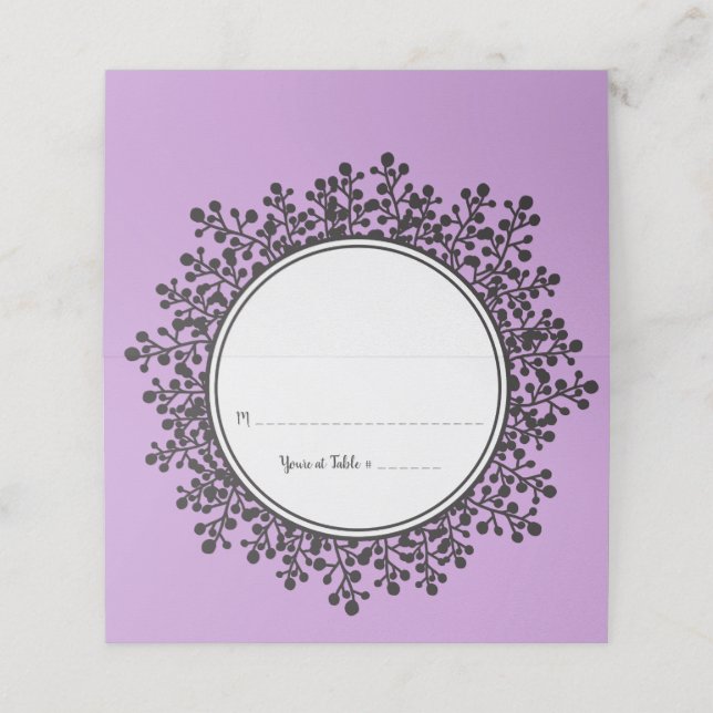 TINY VINES Bat Mitzvah Sitztisch Escortkarte Platzkarte (Außenseite Aufgefaltet)