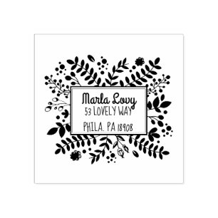 TINY VINES Rücksendeadresse Briefmarke Gummistempel