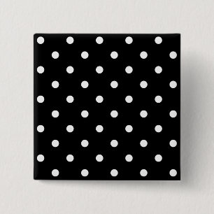 Tiny White Polka Dots Button