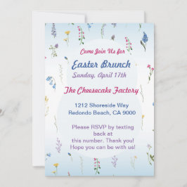 Tiny Wildblume Oster E-Vite - Individuell anpassba Einladung