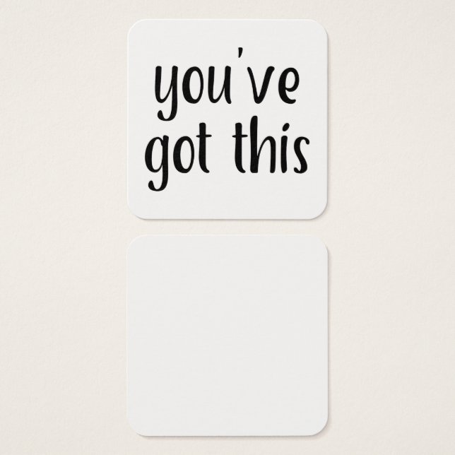 Tiny "you have this" Typografy Message Notes (Vorne & Hinten)