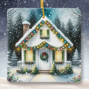 Tiny Zuhause Personalisiert Weihnachten Keramikornament