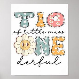 Tio of Little Miss Onederful 1. Geburtstagskind Da Poster