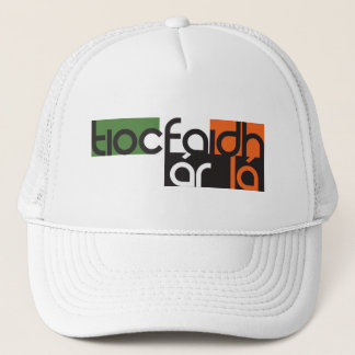 Tiocfaidh-ár-lá-weißes Hemd Truckerkappe