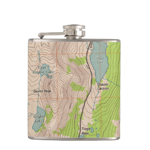 Tioga Durchlauf, Kalifornien-topographische Karte Flachmann