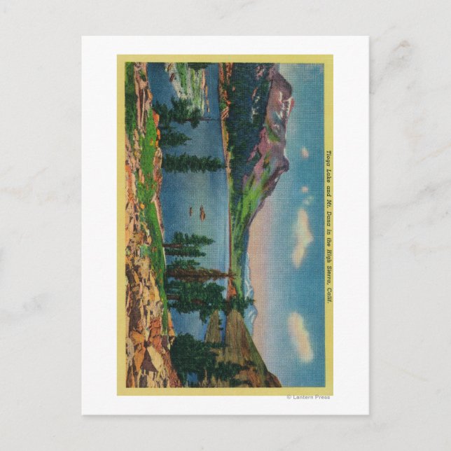Tioga See und Berg Dana in der Hohen Sierra Postkarte (Vorderseite)