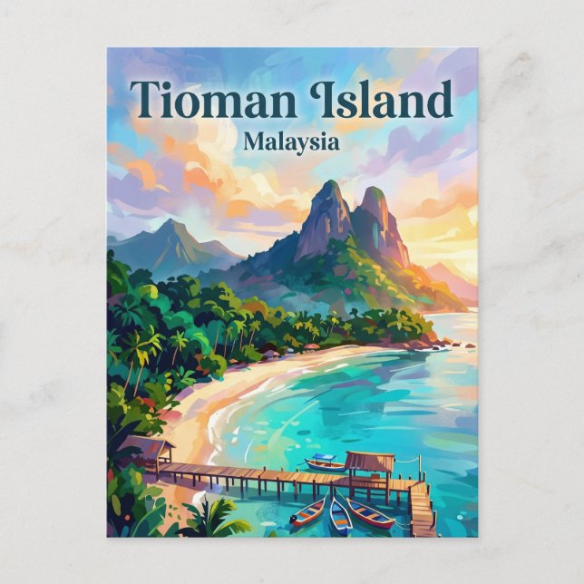 Tioman-Insel Malaysia Postkarte (Vorderseite)