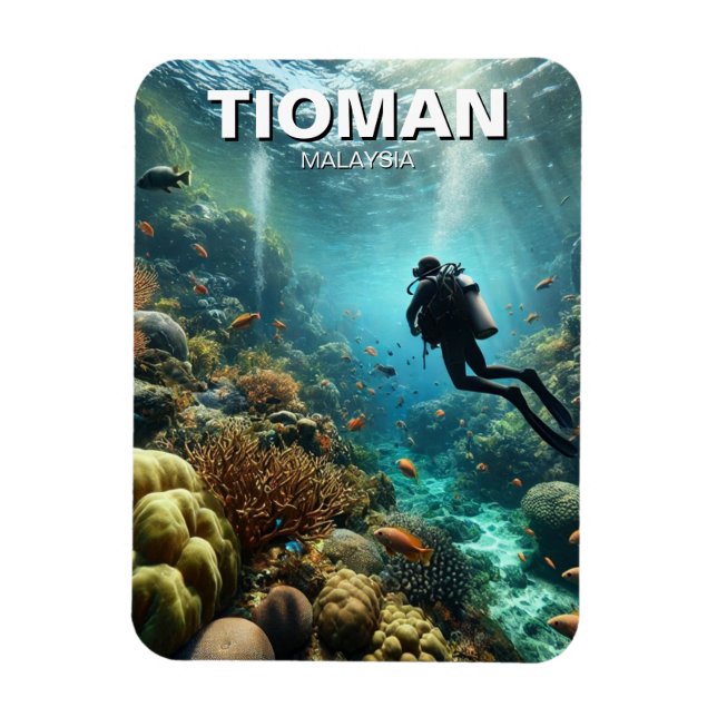 Tioman Malaysia Scuba Diving Magnet (Vertikal)