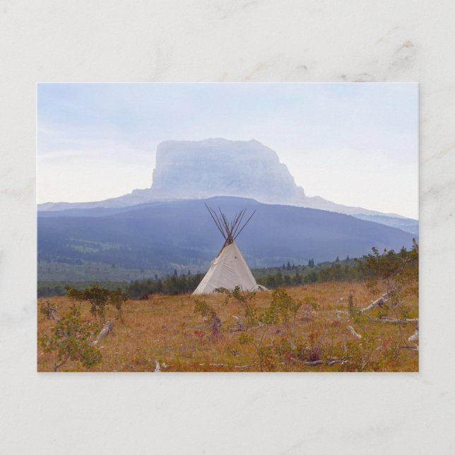 Tipi, Obergebirge, Glacier-Nationalpark Postkarte (Vorderseite)