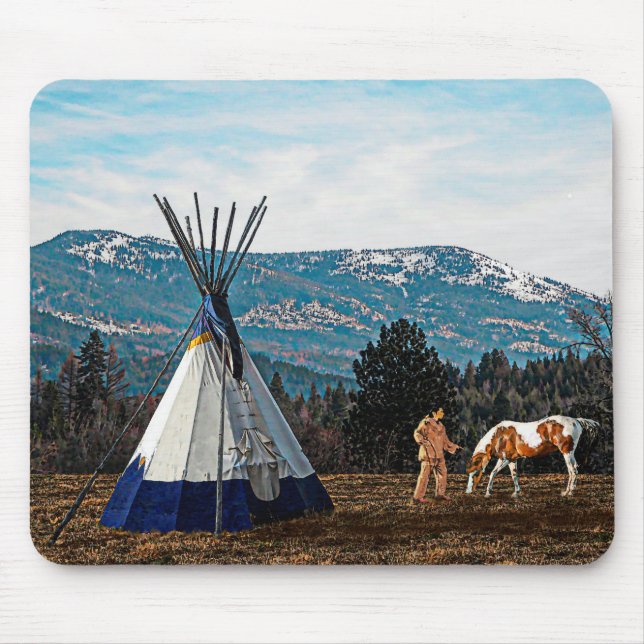 Tipi - Winter Camp Mousepad (Vorne)