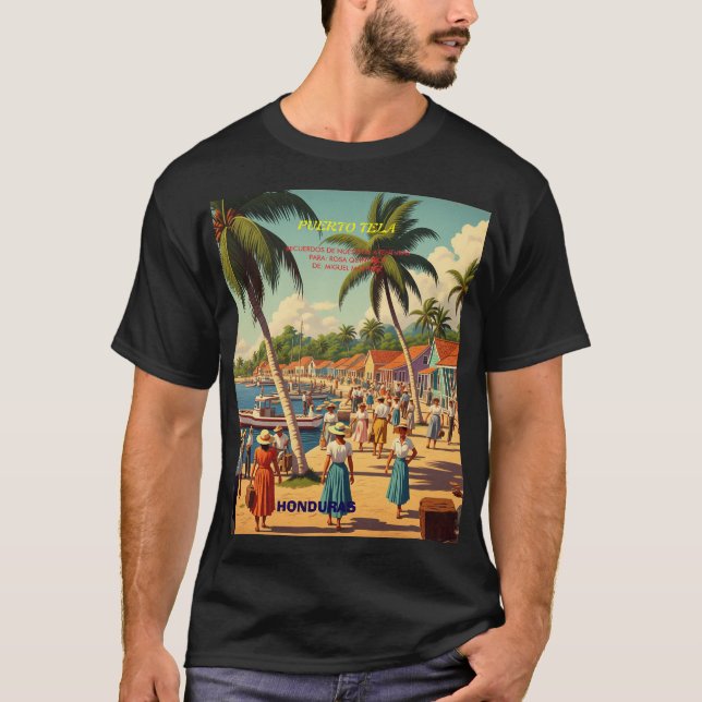  tipo chapa PUERTO DE TELA T-Shirt (Vorderseite)