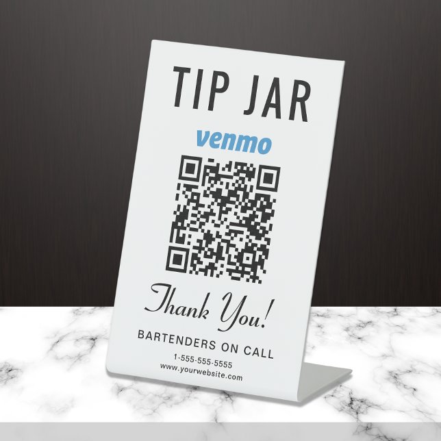 Tipp Jar Venmo QR Code Sockelschild (Von Creator hochgeladen)