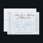 Tipp & Wünsche Reiseabenteuer Datum Nachtkarte Hinweiskarte<br><div class="desc">Reiseberatung & Wünsche für die New Mr. und Mrs. Brautparty oder Hochzeitsratgeber Karten inspiriert durch Vintage Karte Boarding Pass und antike Globus Designs, perfekt für eine Hochzeit in Urlaubsort oder Reise Thema Empfang oder Party mit Blau-und Bräunungsfarben für ein einfaches, rustikales Aussehen, das wirklich herausragend ist. Wenden Sie sich an...</div>