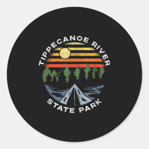 Tippecanoe River State Park Indiana Waldcamping Runder Aufkleber