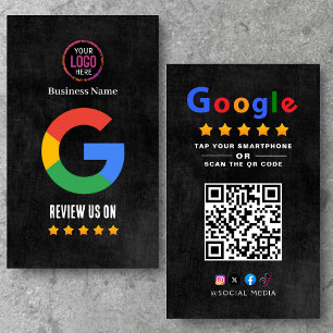 Tippen Sie hier, um Google-Bewertungs-QR-Code Goog Visitenkarte