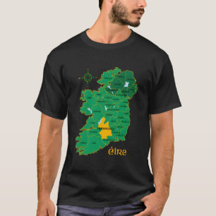 Tipperary Irland Landkreis Karte Eire Irische Reis T-Shirt