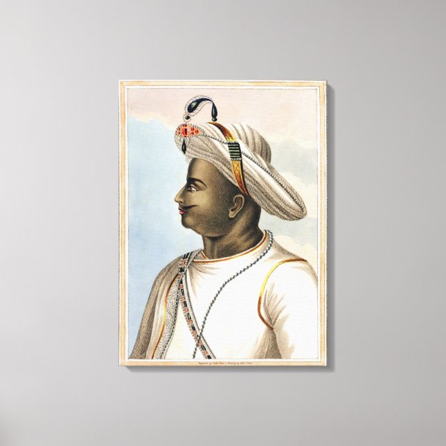 Tippoo Sultan (1749-99) Platte von "Picturesque Sc Leinwanddruck (Vorderseite)