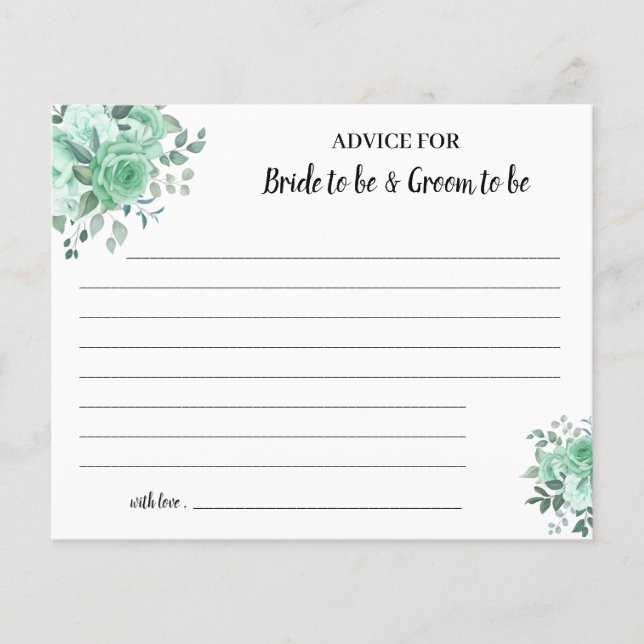 Tipps für grüne Rose für doppelte Brautpartys Flyer (Vorne)