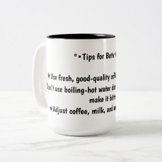 Tipps für Kaffee Zweifarbige Tasse
