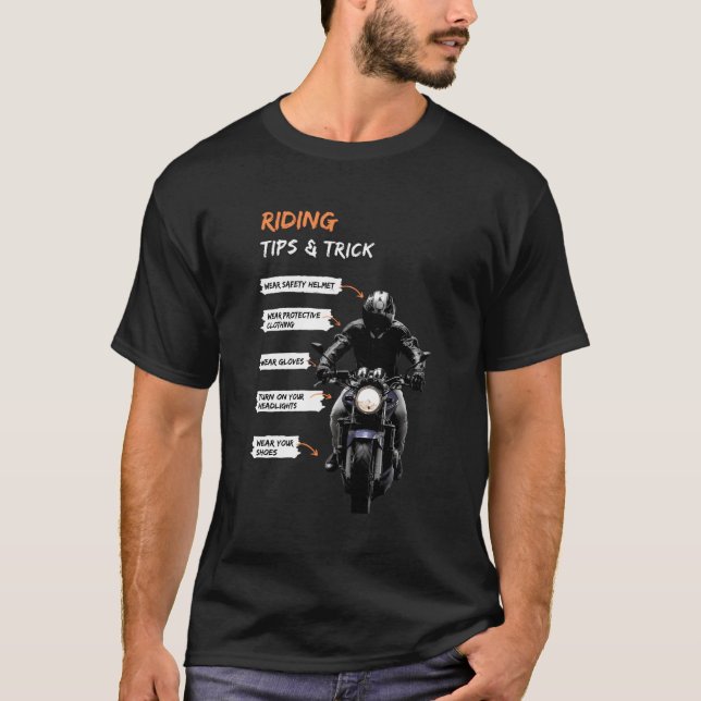 Tipps für Motorradfahrer T-Shirt (Vorderseite)