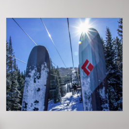Tipps nach oben // Skilift Riding Blauer Berg Poster