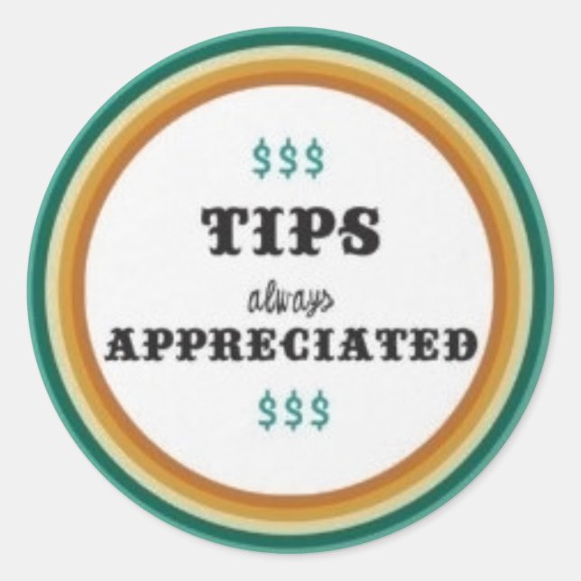 Tipps Runder Aufkleber (Vorderseite)