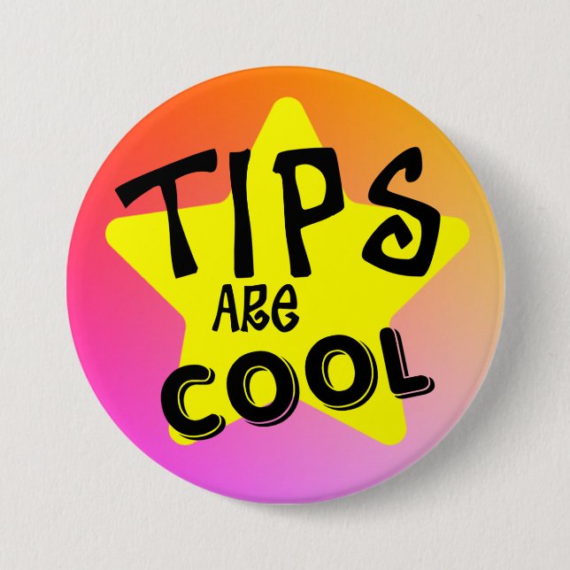 Tipps sind Cooles Button für warme Farben (Vorderseite)