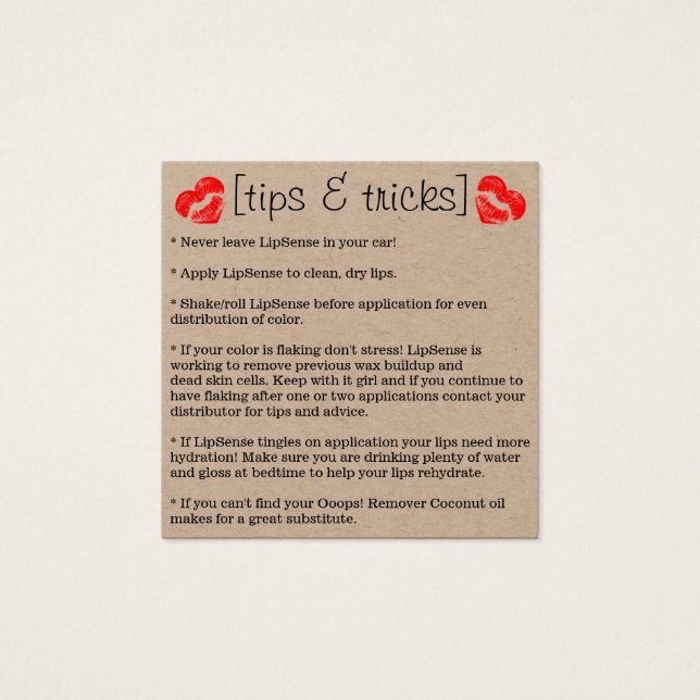 Tipps & Tricks Lipstick (Vorderseite)