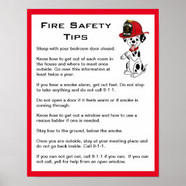 Tipps zur Sicherheit von Hunden im niedlichen Dalm Poster