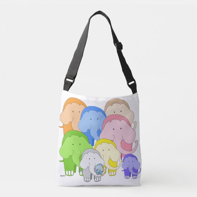 Tippy Toes Elephant Crossbody sac (Devant)