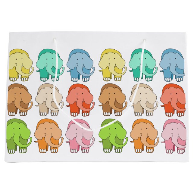 Tippy Toes Elephant Große Geschenktüte (Vorderseite)