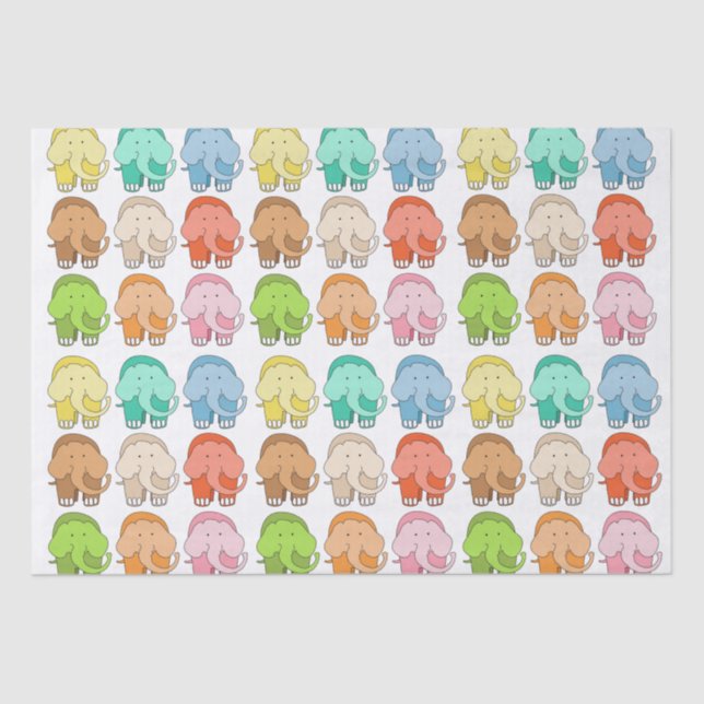 Tippy Toes Elephant Seidenpapier (Vorderseite)