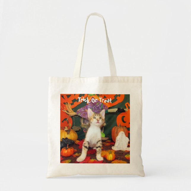 Tippy's Halloween Cat / Kitten Trick oder Treat Tragetasche (Vorne)