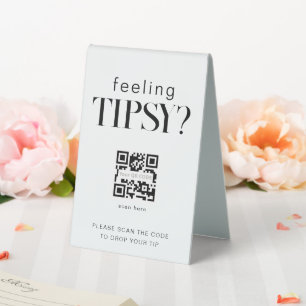 Tips Qr-Code-Zeichen Tischaufsteller