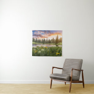 Tipsoo See vom Mount Rainier Wandteppich