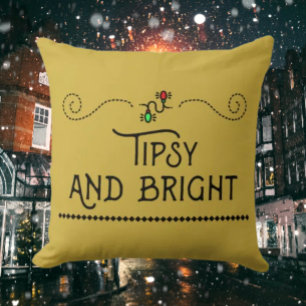 Tipsy and Bright Festives Weihnachts-Kissen Kissen