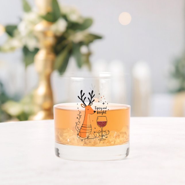 Tipsy and Bright Reindeer  Whiskyglas (Insitu (Hochzeit))