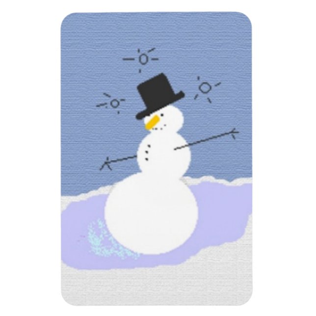 Tipsy der Schneemann Magnet (Vertikal)