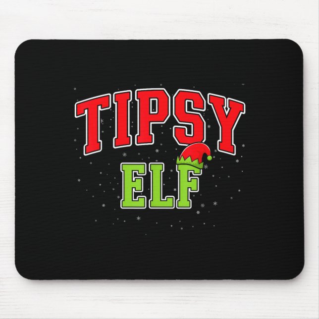 Tipsy Elf Christmas Family Matching Group Xmas  Mousepad (Vorne)