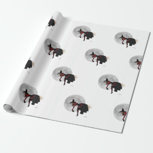 Tipsy Hexe auf dem Flying Broom Wrapping Paper Geschenkpapier