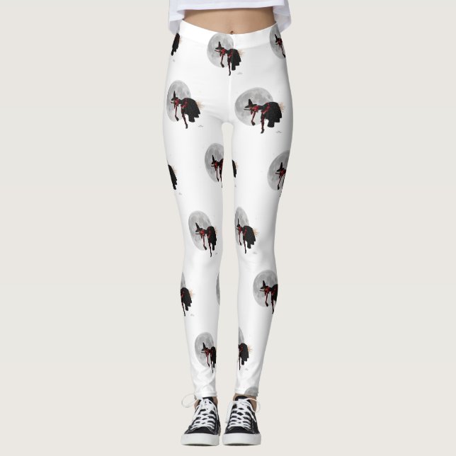Tipsy Hexe auf Leggings (Vorderseite)