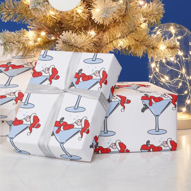 Tipsy Santa Geschenkpapier (Feiertage)