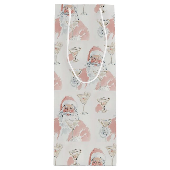 Tipsy Santa Geschenktüte Für Weinflaschen (Vorderseite)