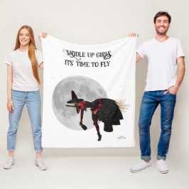 Tipsy Witz auf dem Flying Broom Fleece Blanket