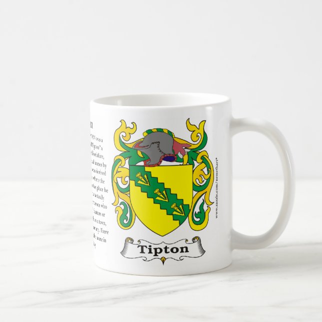 Tipton Familien-Wappen Tasse (Rechts)