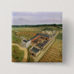 Tiptree Hall und Bauernhof, Essex, c.1850-60 (Öl Button